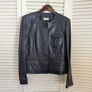 Talbots Black Leather Jacket